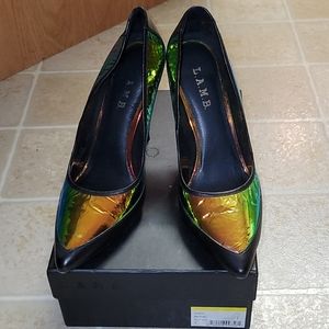 L.A.M.B. Black Holographic Shoes